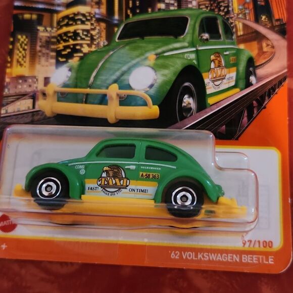 1962 Volkswagon Beetle Taxi Matchbox Car 2020 NIP - Picture 2 of 8